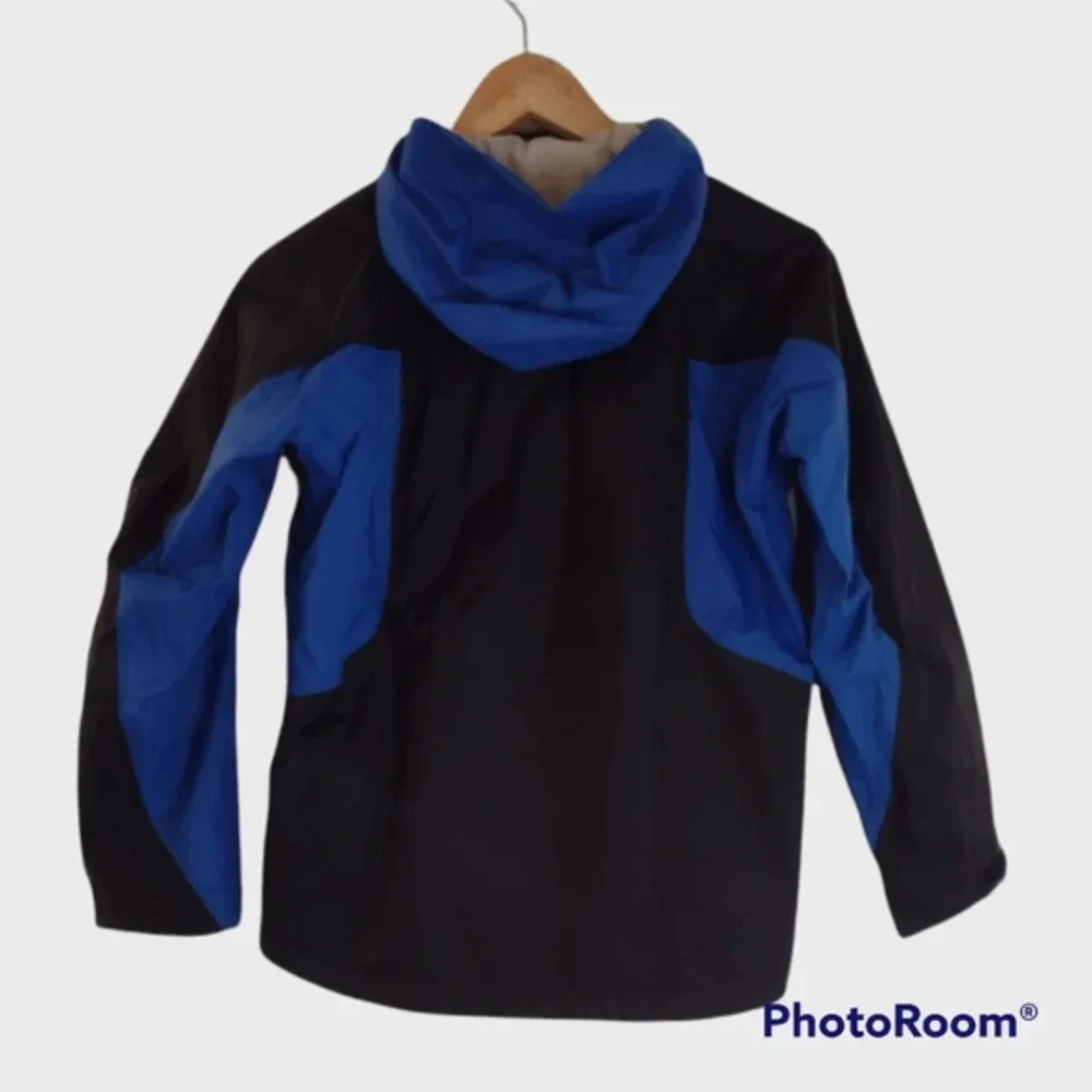 COLUMBIA‎ Titanium Light Weight Blue Hooded Rain Jacket Size 10/12 youth